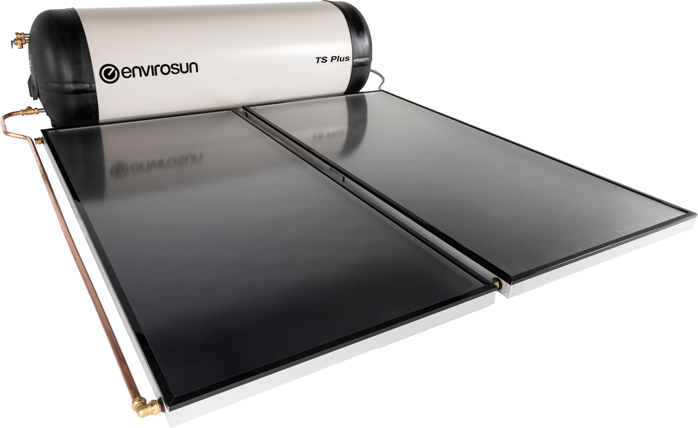 Envirosun TS Plus hot water system with rooftop collectors, perfect for Noosa homes and installed by a trusted Noosa plumber